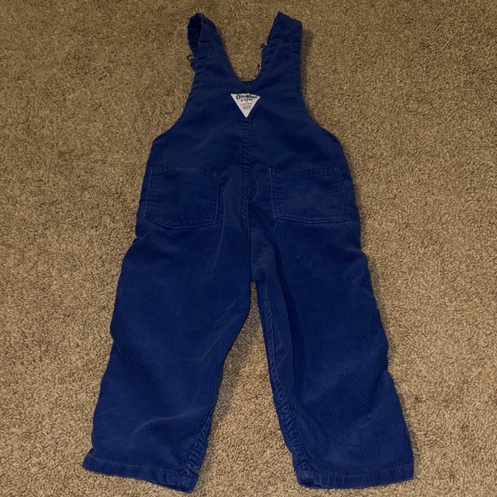 Vintage OshKosh B’Gosh Blue Corduroy Kids Overalls - Picture 4 of 4